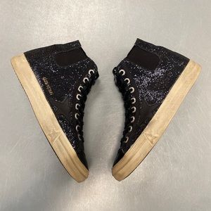 Golden Goose Vstar1 High Top Glitter/Leather